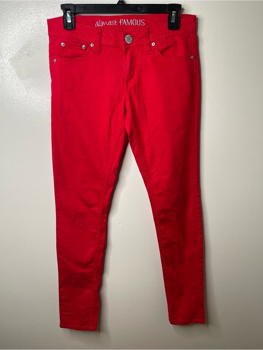 Almost Famous Bright Red Skinny Jeans